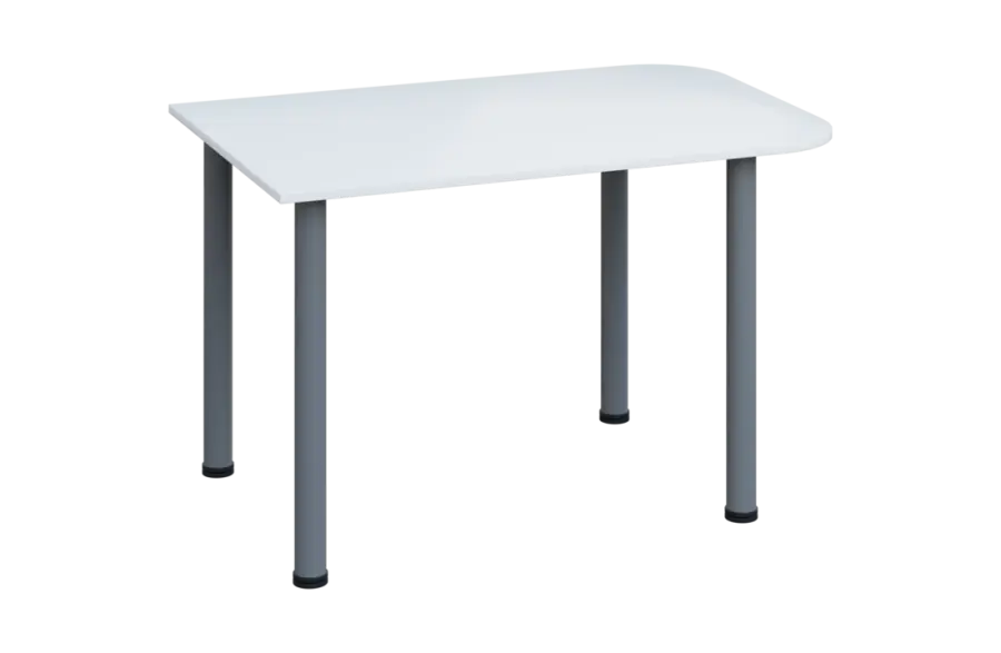 EJH 2 - 120 přístavba jednací, kovová podnož stříbrná, deska 25 mm, bílá